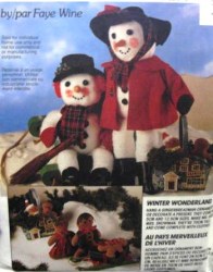 6157 28'' SNOWPEOPLE, GINGERBREAD ORNAMENTS HOLIDAY PATTERN
